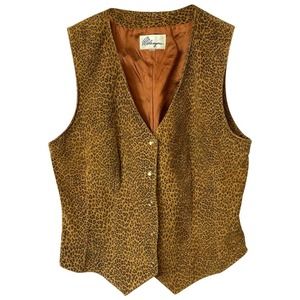 Melanzona Animal Print Suede Vest 12